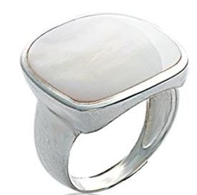 Aime-Toi Sterling Silver Mother Of Pearl Ring 58