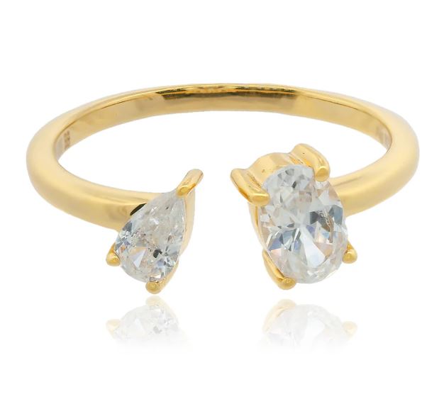 Georgini Chic Noel Toi Et Moi Ring Gold
