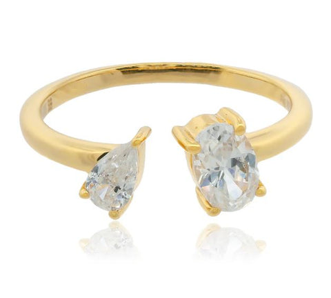Georgini Chic Noel Toi Et Moi Ring Gold