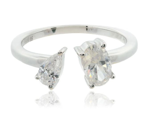 Georgini Chic Noel Toi Et Moi Ring Silver