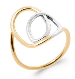 Aime-Toi 18ct Gold Plated Open Swirl Ring 54