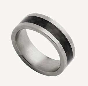 Najo The Aviator Carbon Fibre and Steel Ring