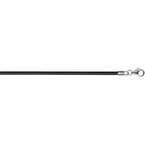 2mm Neoprene Necklace with Sterling Silver Clasp 42cm