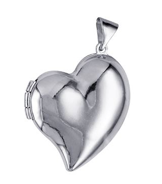 Sterling Silver Asymmetrical Heart Locket