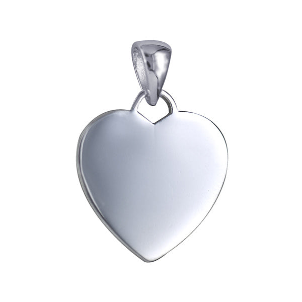 Sterling Silver Heart Engravable Pendant