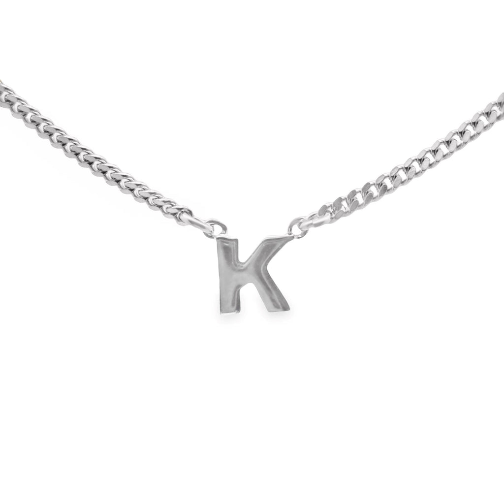 Initial k necklace silver Clearance