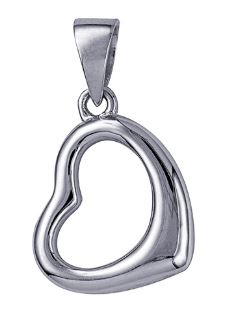 Sterling Silver Open Heart Pendant