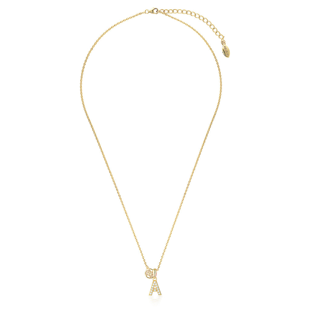 Georgini Luxury Letter A Gold Plated Necklace
