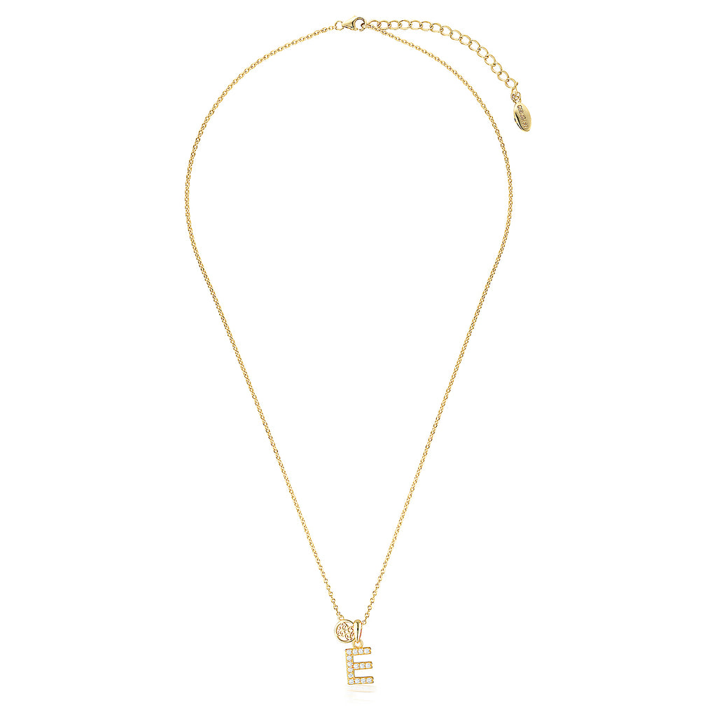 Georgini Luxury Letter E Gold Plated Necklace