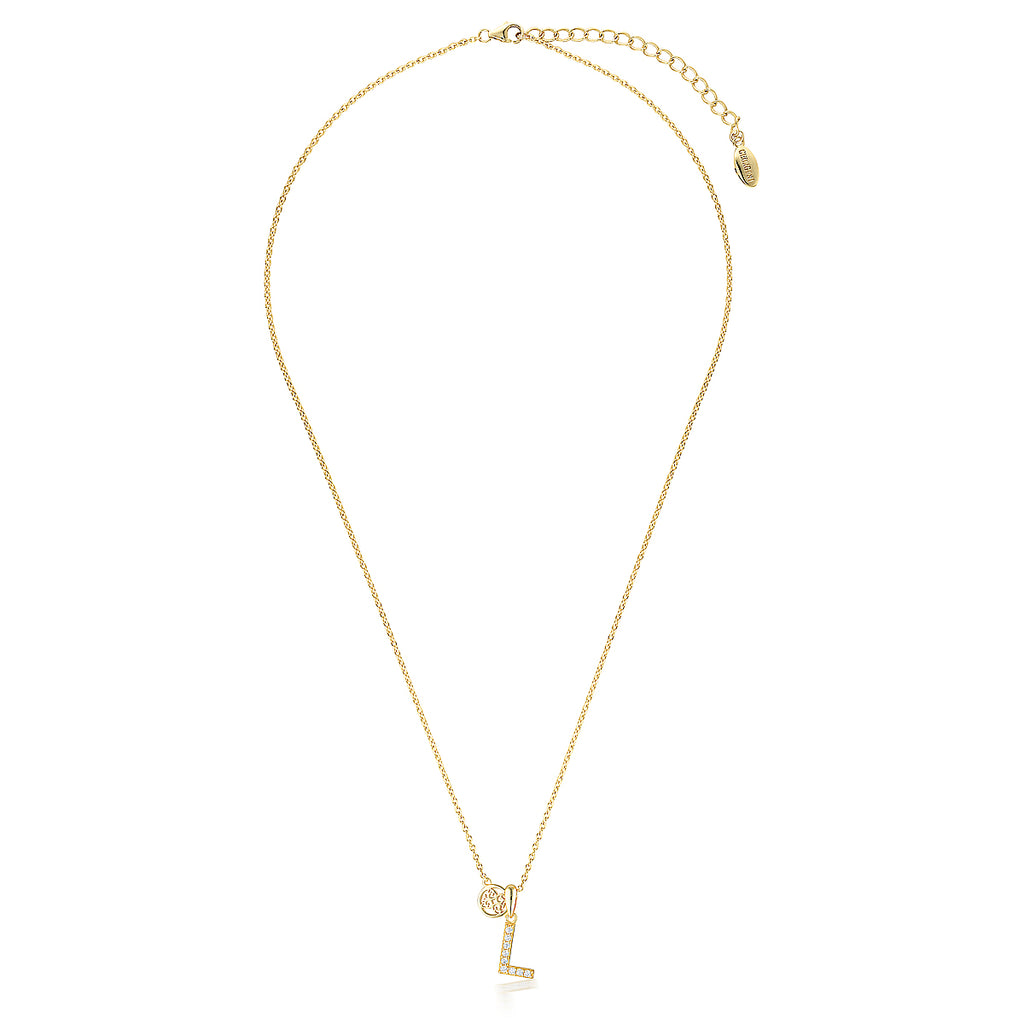 Georgini Luxury Letter L Gold Plated Necklace