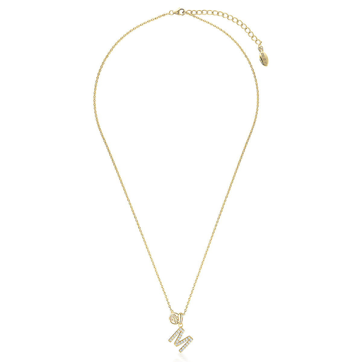 Georgini Luxury Letter M Gold Plated Necklace