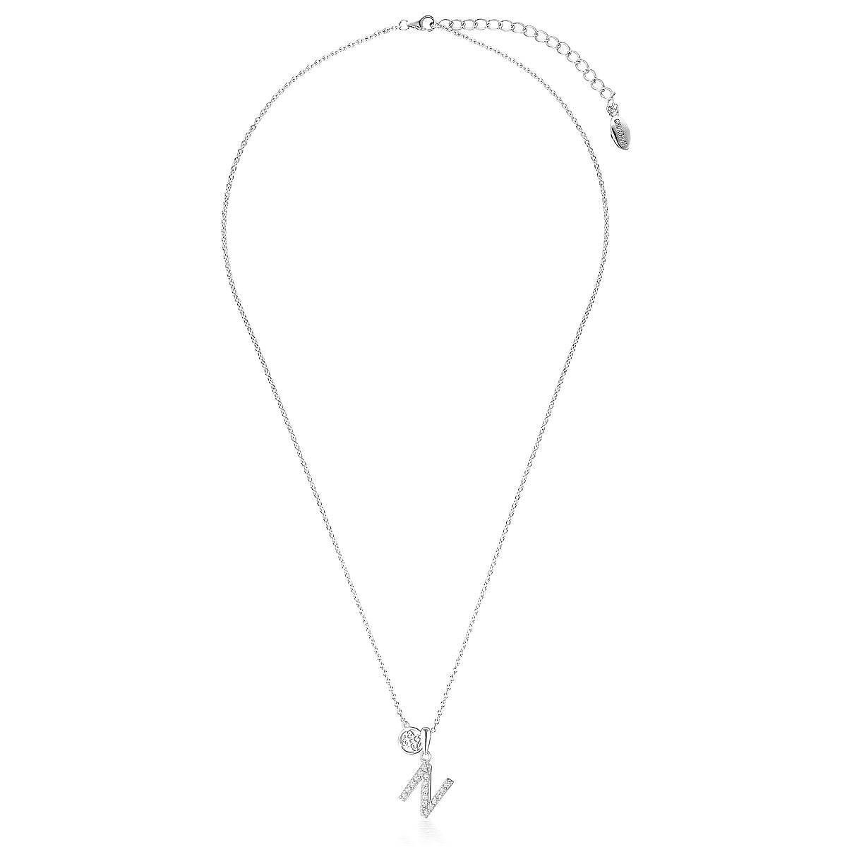 Georgini Luxury Letter N Silver Necklace