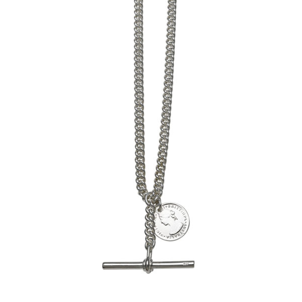 VT CURB NECKLACE WITH COIN