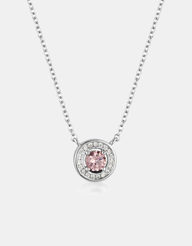 Georgini Milestone Morganite CZ And White CZ Necklace