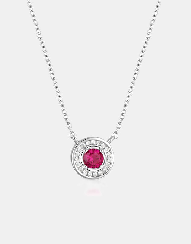 Georgini Milestone Ruby CZ And White CZ Necklace