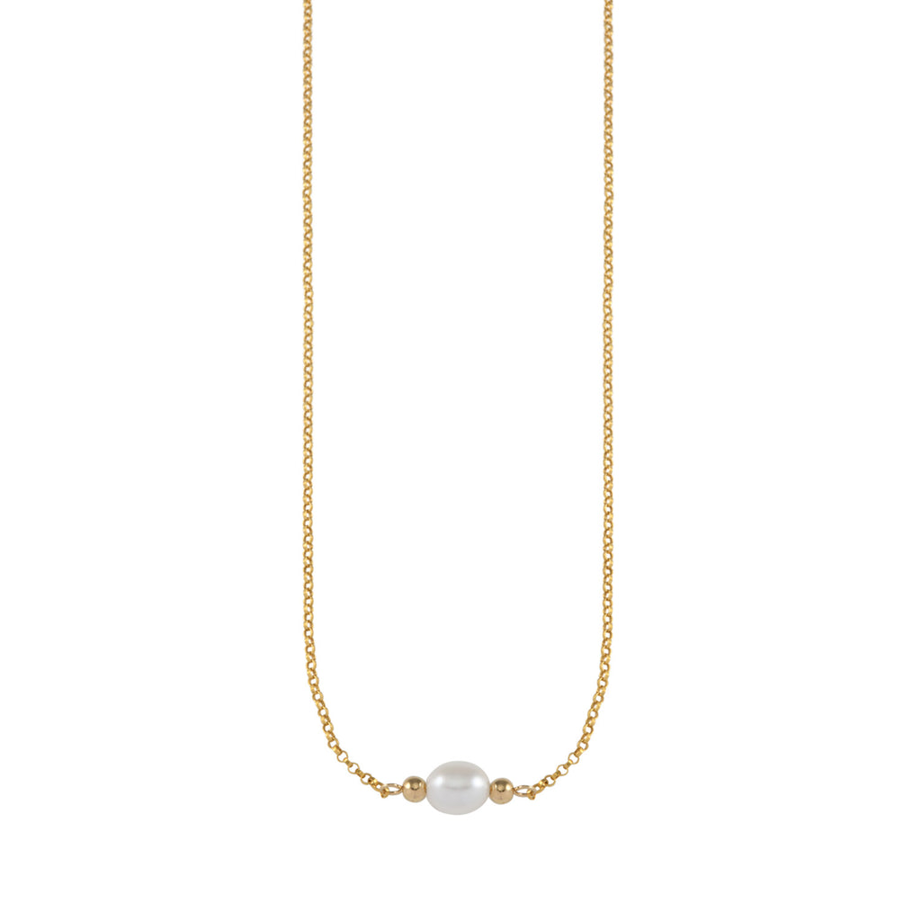 VT BELCHER NECKLACE WITH OVAL PEARL