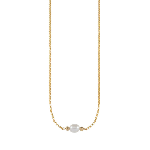 VT BELCHER NECKLACE WITH OVAL PEARL