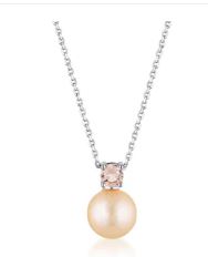 Georgini Noosa Pink Freshwater Pearl And Morganite Cubic Zirconia Necklace