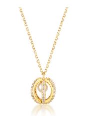 Georgini Majesty Freshwater Pearl And Cubic Zirconia Pendant Gold Plated