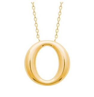 Aime-Toi 18ct Gold Plated Oval Pendant Necklace