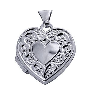 Sterling Silver Heart Locket Pendant