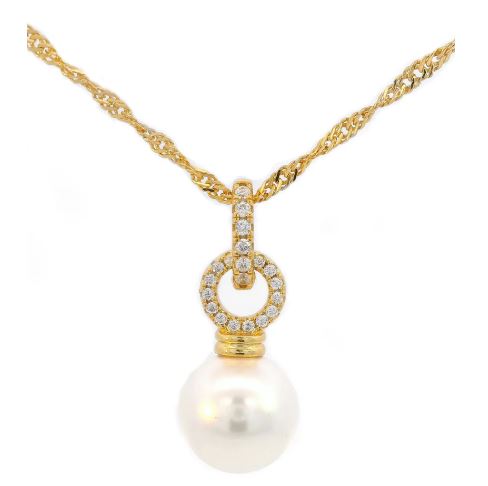 Georgini Adagio Pearl Duo Pendant Gold