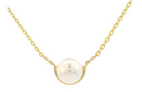 Georgini Adagio Crescent Nine-2-Five Pearl Necklace Gold