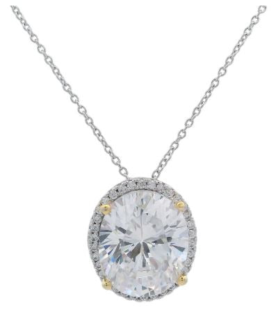 Georgini Midnight Velvet Limited Edition Selene Two-Tone Moonlight Oval Pendant