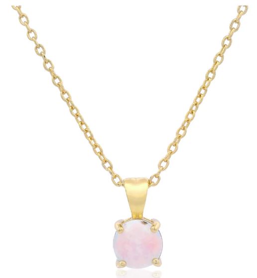 Georgini Wisteria Created Opal Pendant Gold