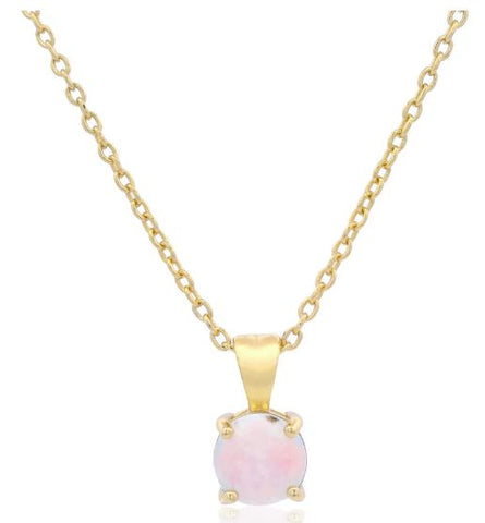 Georgini Wisteria Created Opal Pendant Gold