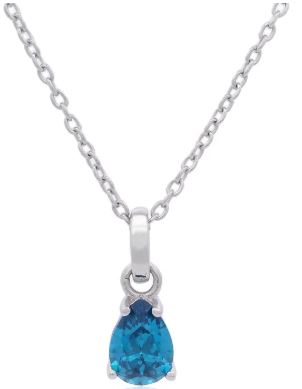 Georgini Wisteria Pendant Blue Topaz CZ Silver