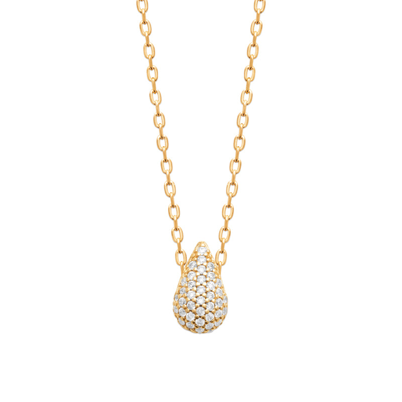 AIME-TOI 18ct Yellow Gold Plated CZ Teardrop Necklace