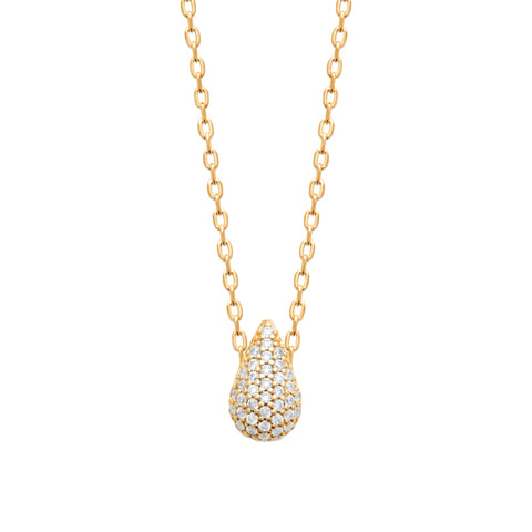 AIME-TOI 18ct Yellow Gold Plated CZ Teardrop Necklace