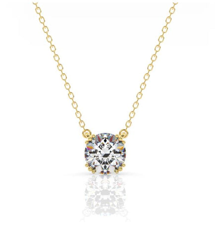 Georgini Elegant Essentials 6.5mm Round Hidden Halo Gold Pendant
