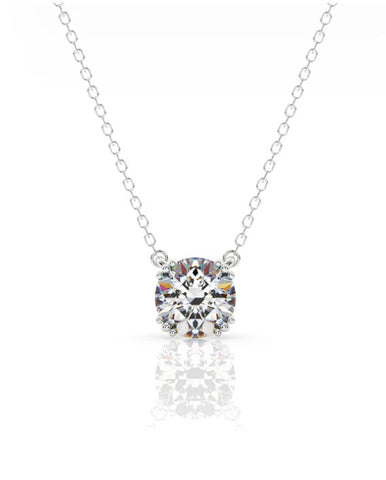Georgini Elegant Essentials 6.5mm Round Hidden Halo Silver Pendant