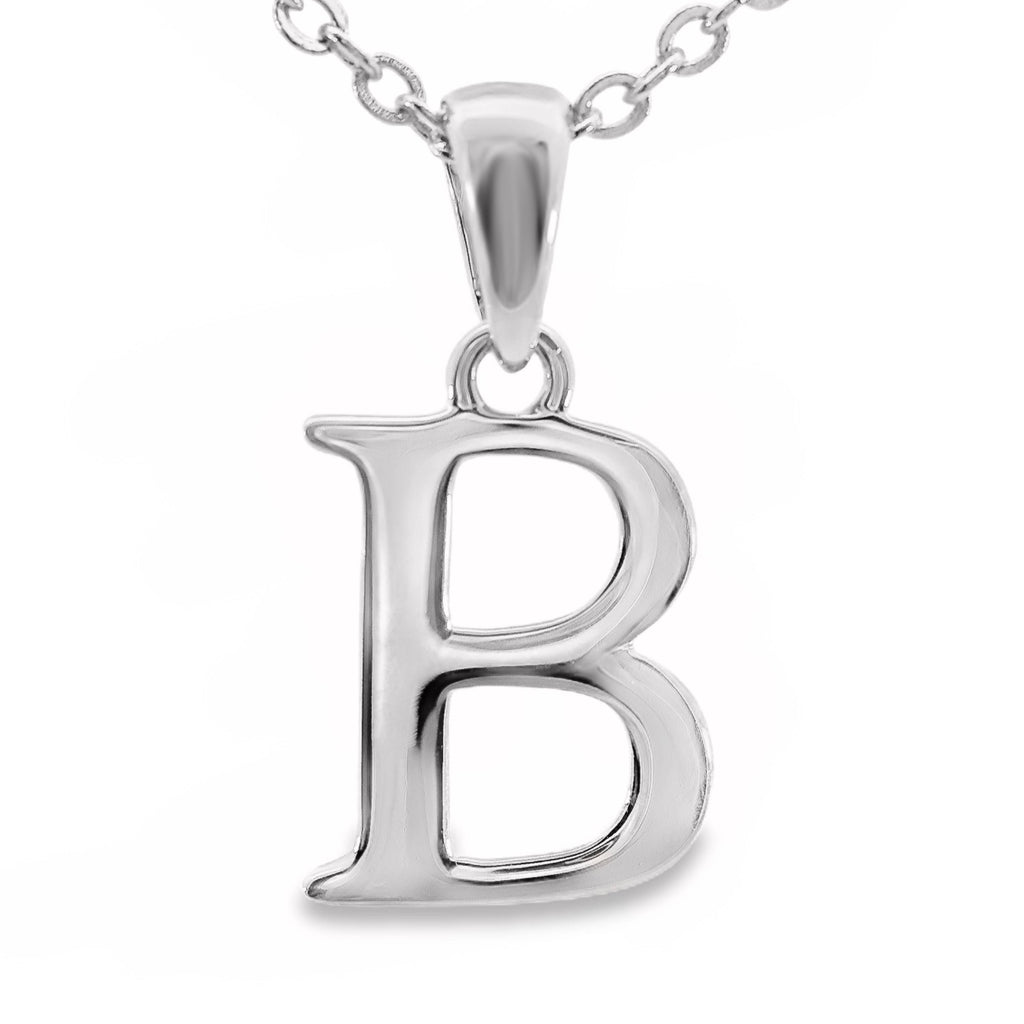 Sterling Silver Letter B Pendant
