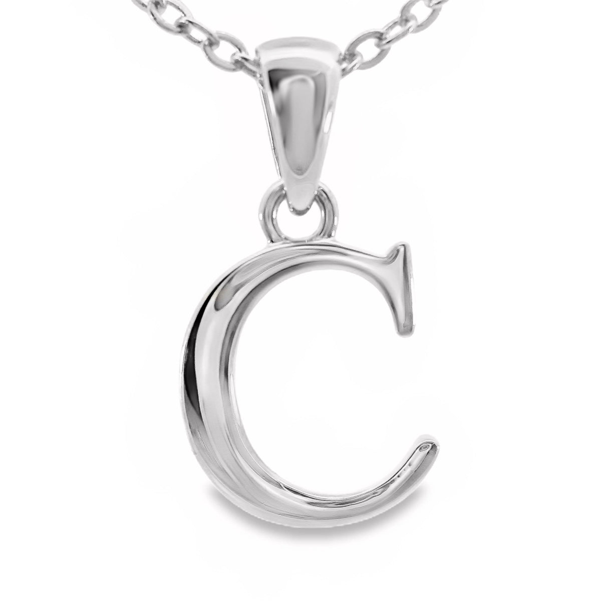 Sterling Silver Letter C Pendant