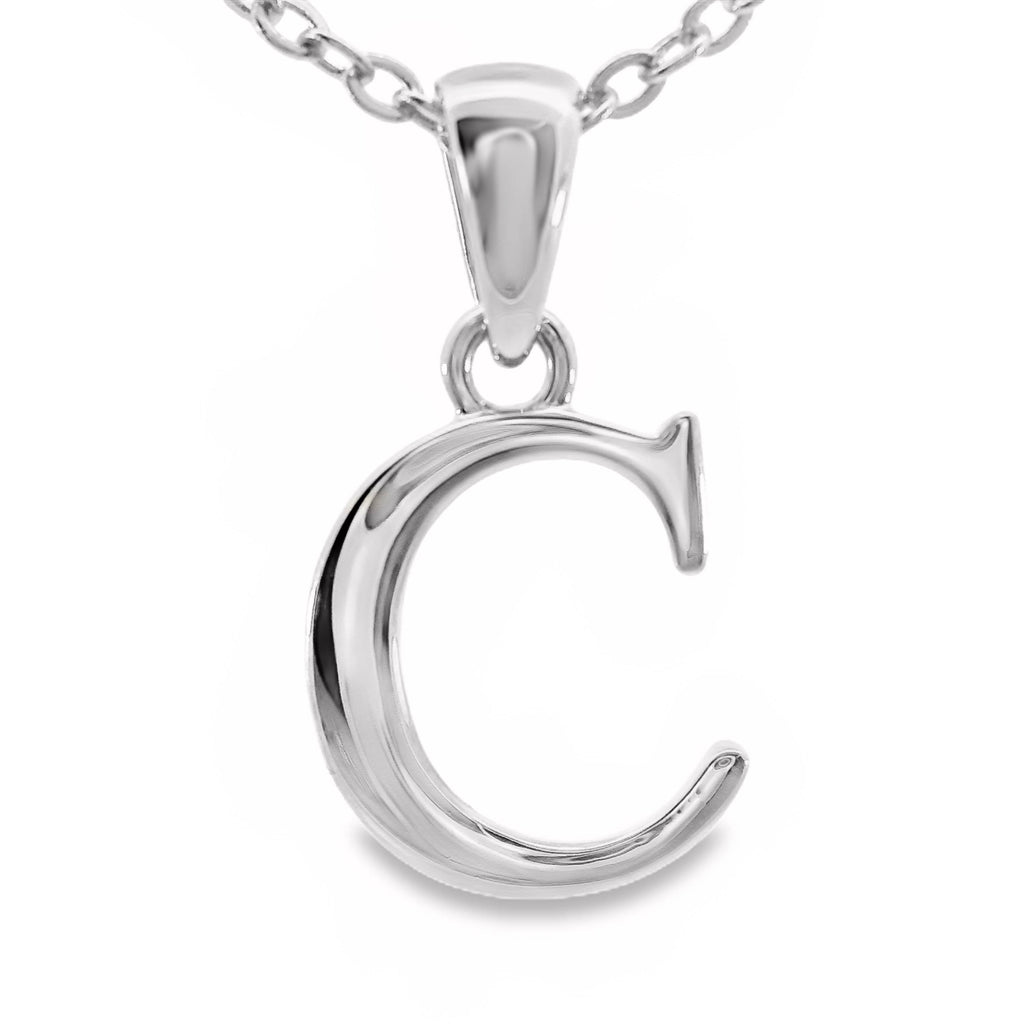 Sterling Silver Letter C Pendant