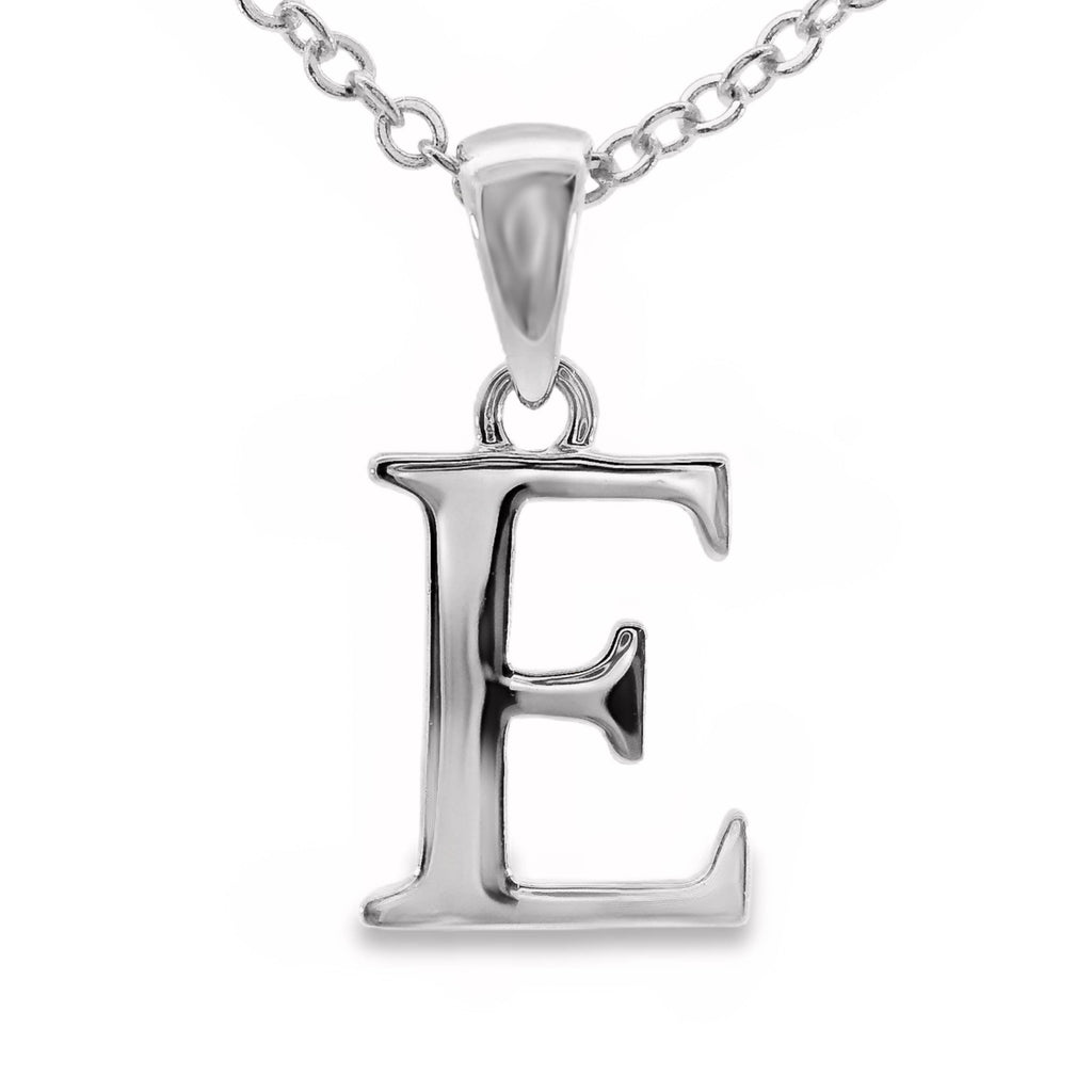 Sterling Silver Letter E Pendant