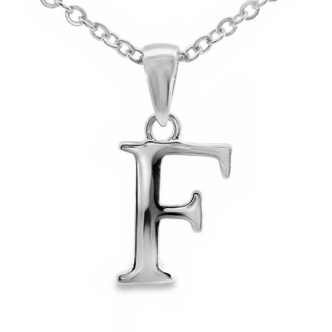 Sterling Silver Letter F Pendant