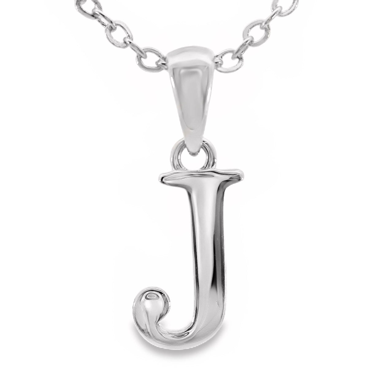 Sterling Silver Letter J Pendant