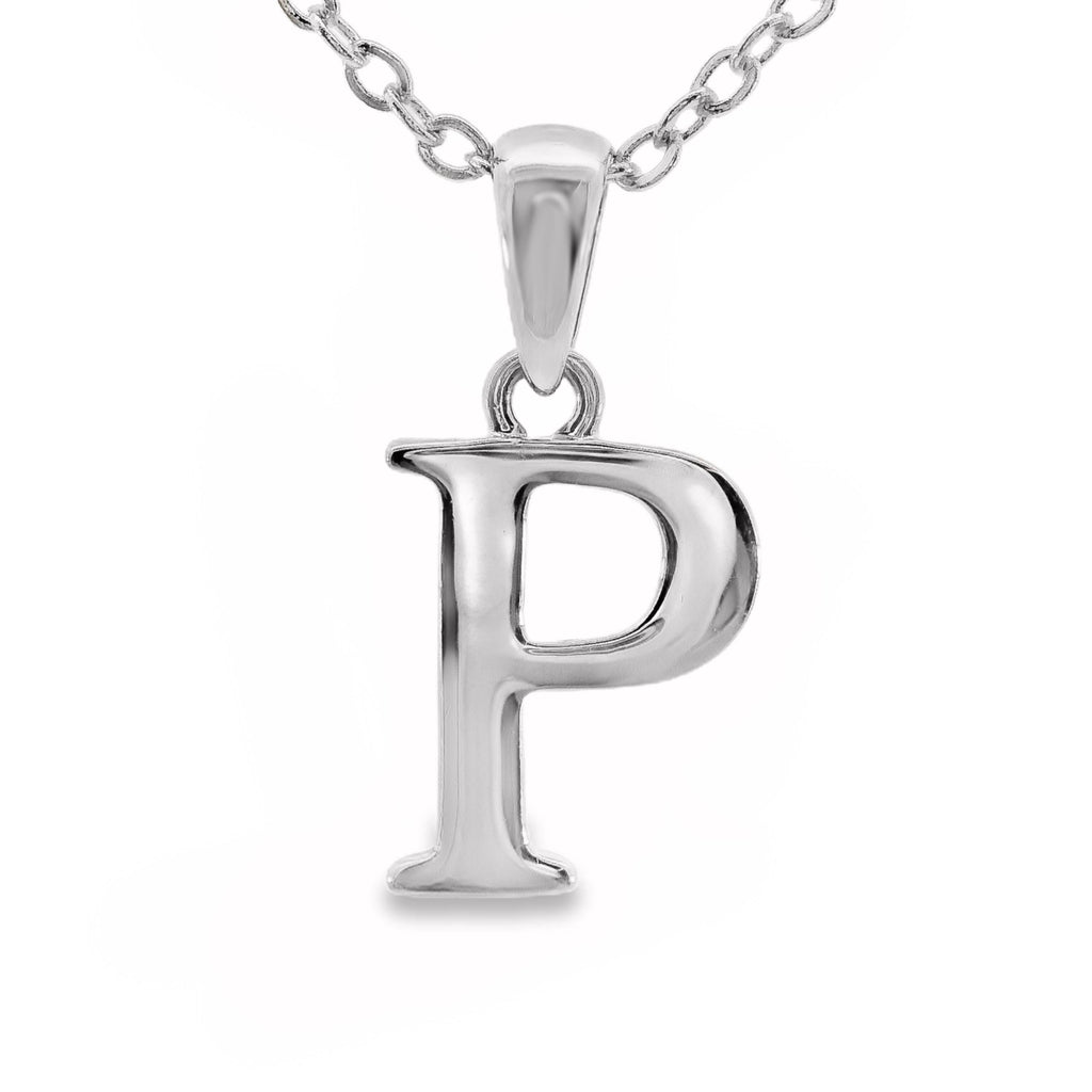 Sterling Silver Letter P Pendant