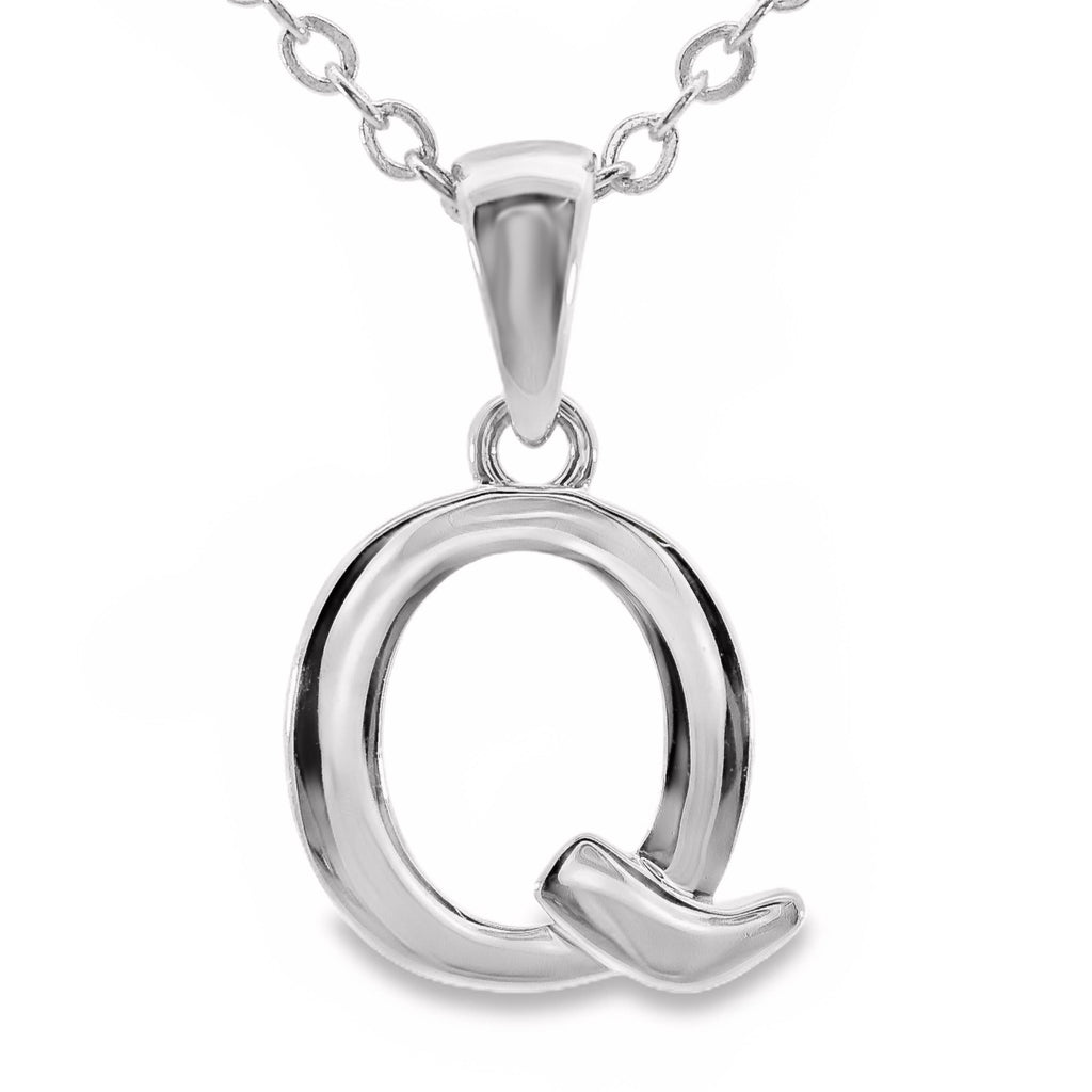 Sterling Silver Letter Q Pendant
