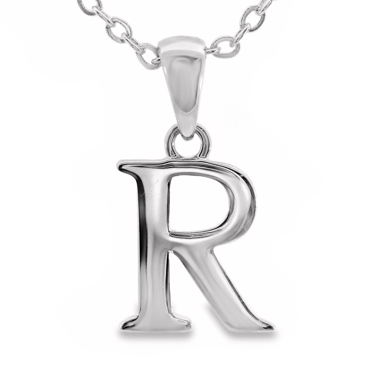 Sterling Silver Letter R Pendant