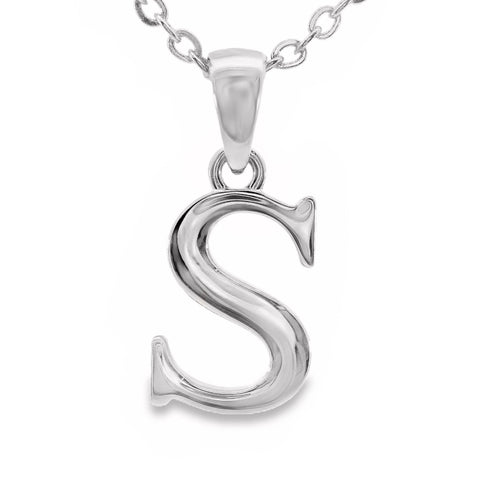 Sterling Silver Letter S Pendant