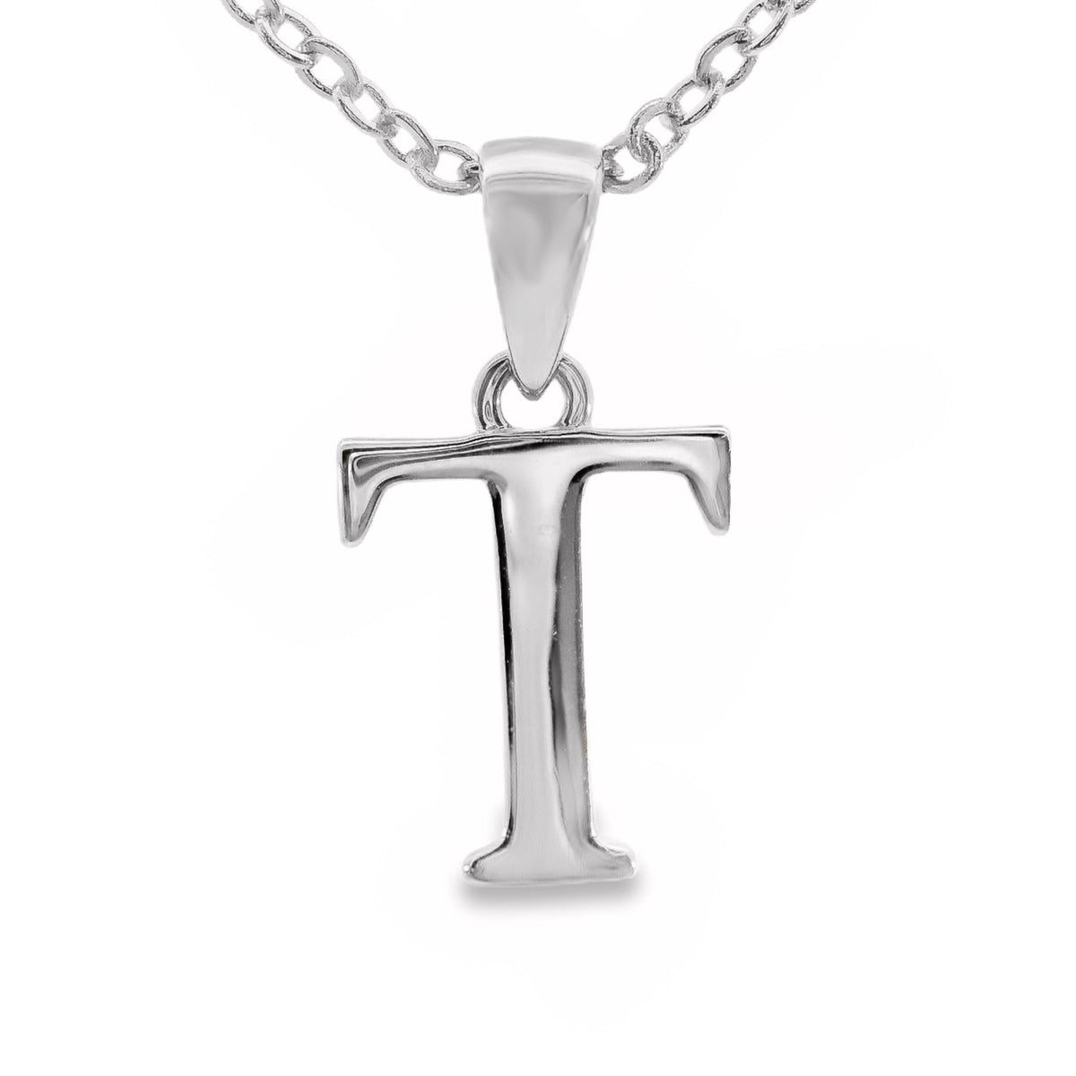 Sterling Silver Letter T Pendant