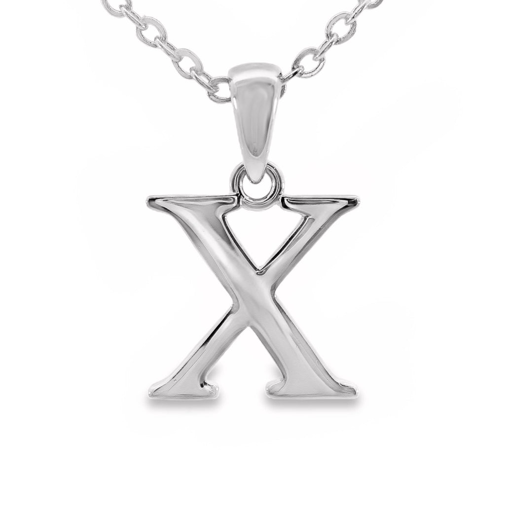 Sterling Silver Letter X Pendant