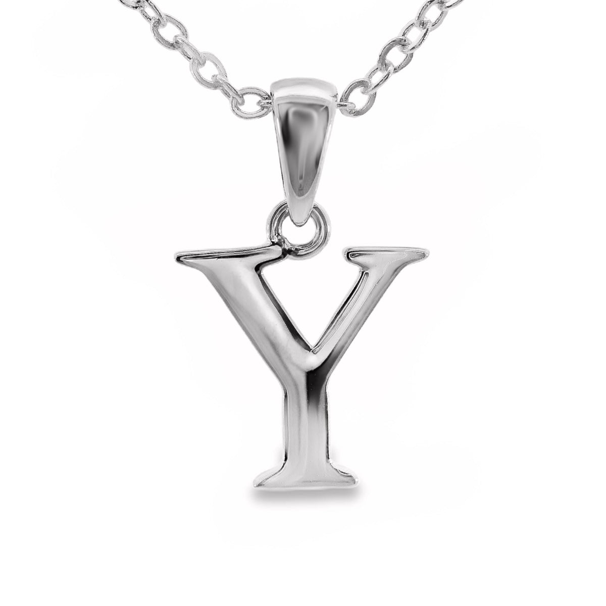 Sterling Silver Letter Y Pendant