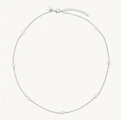 Najo Tidal Whisper Silver Pearl Necklace