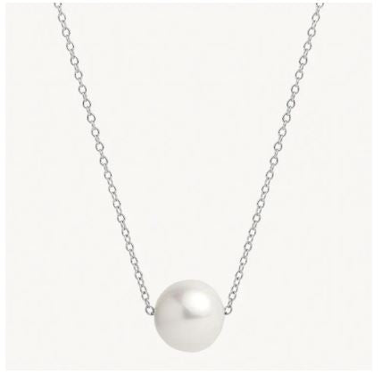 Najo Whirlpool Silver Pearl Necklace